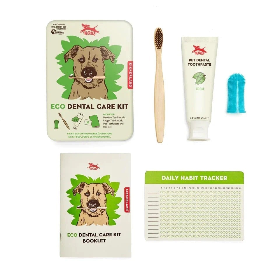 image 1 of Kikkerland Dog Eco Dental Care Kit Pet Oral Health