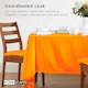 image 7 of Homescapes Orange Cotton Round Tablecloth - 178 cm Orange