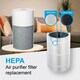 image 3 of SPARES2GO Filter for Blueair Air Purifier Blue Pure 511 HEPASilent Particle HEPA Carbon Sleeve (Pack of 2 Filters)