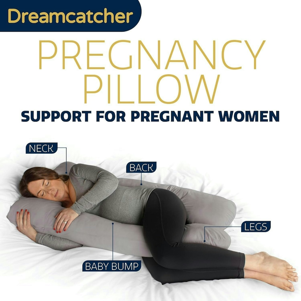 image 1 of Dreamcatcher U-Shaped Pregnancy Pillow Maternity Nursing Support Cushion Grey Grey