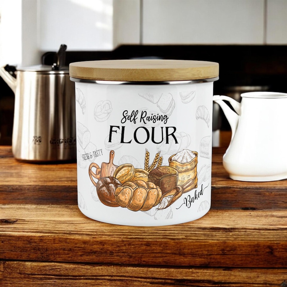 image 1 of Self-Raising Flour Large Storage Canister