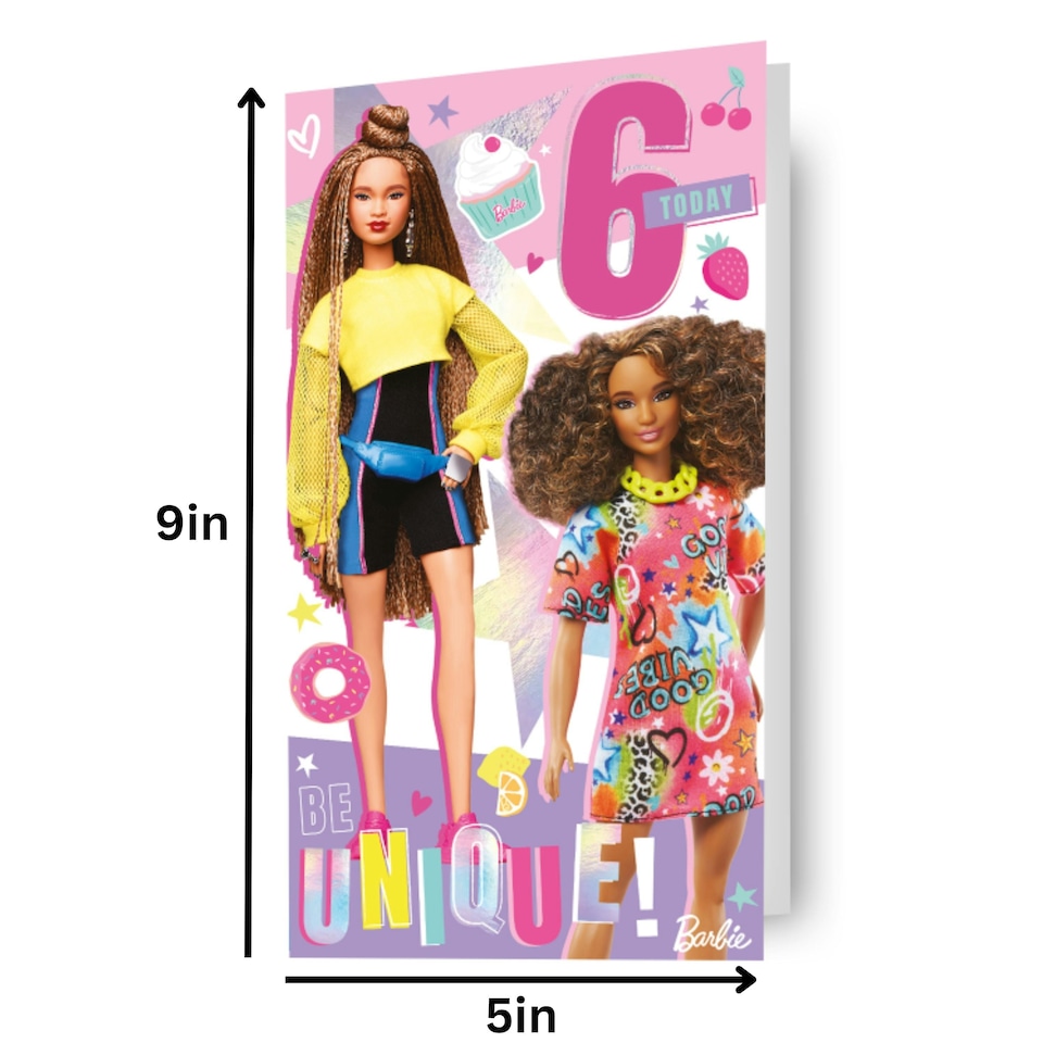 image 1 of Barbie Age 6 Birthday Card
