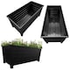 image 1 of Set Of 4 Black Grosvenor Trough Planters Perfect For Displaying Flowers & Plants Black