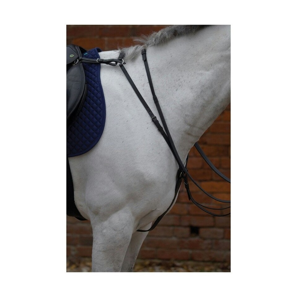 image 1 of Hy Leather Hunting Horse Breastplate - Black - Full