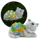 image 2 of Solar Cat Statue Garden Ornaments Outdoor Decorations