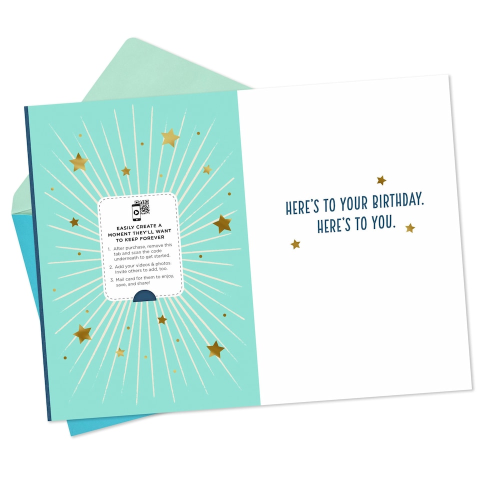 image 1 of Cheers to You' Design Video Greetings Birthday Card