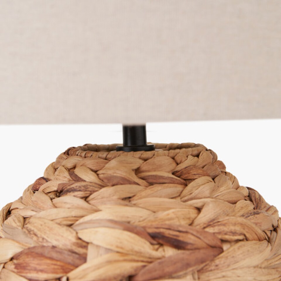 image 1 of Boho Natural Water Hyacinth Table Lamp