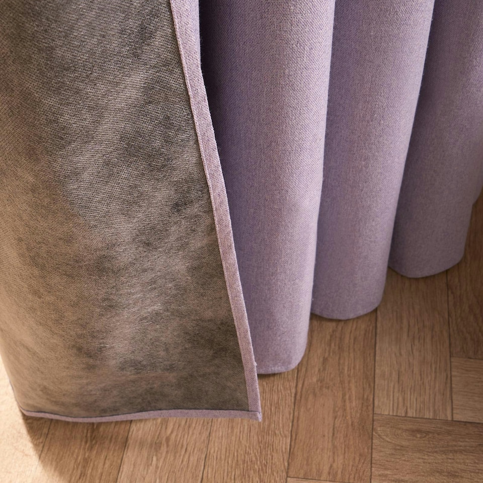 image 1 of OHS Woven Textured Blackout Eyelet Curtains, 90x90" - Lavender