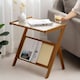 image 4 of Living and Home Foldable Small Bamboo End Table 55 W x 35 D x 56 Hcm