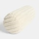 image 4 of OHS Faux Fur Ribbed Round Bolster Cushion Neck Roll Pillow