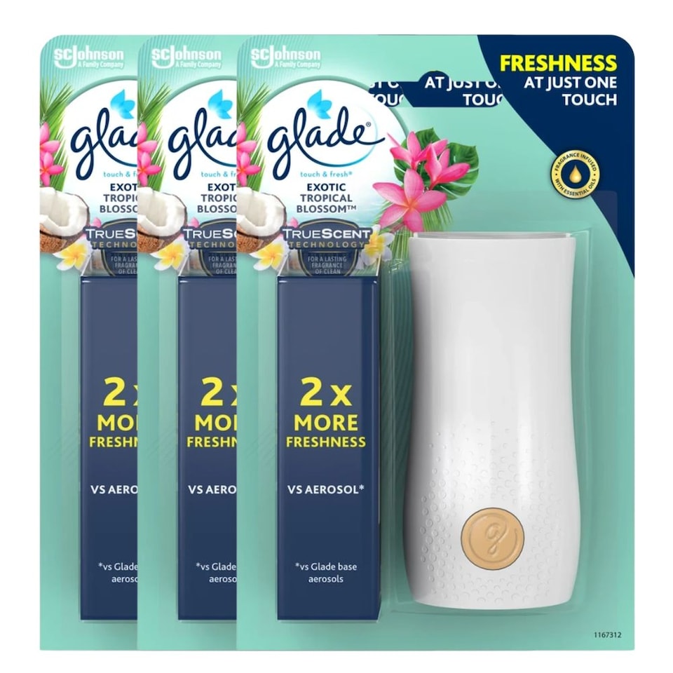 image 1 of Glade Touch & Fresh Holder Tropical Blossoms | Green | 1 - Green | 1