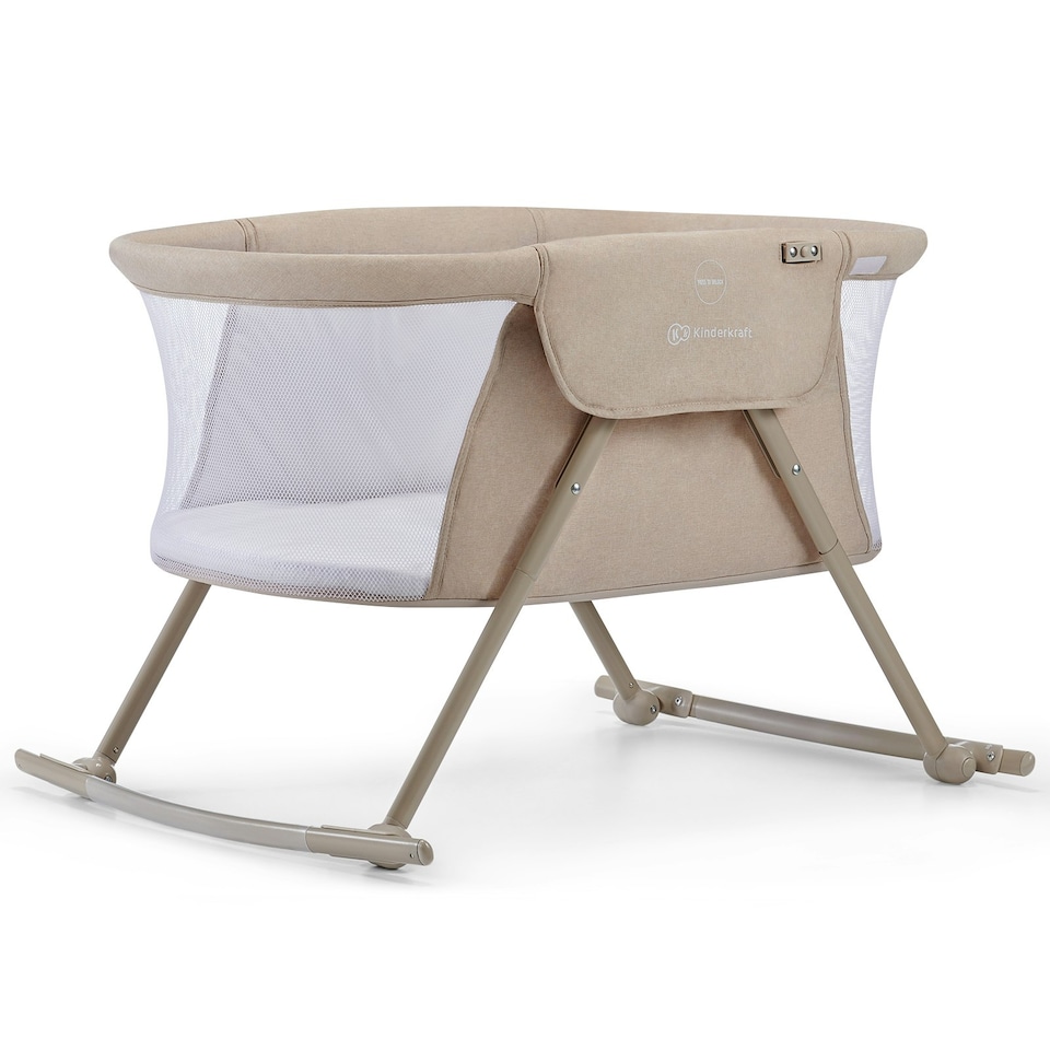 image 1 of Kinderkraft Baby Cradle Travel Cot LOVI Beige