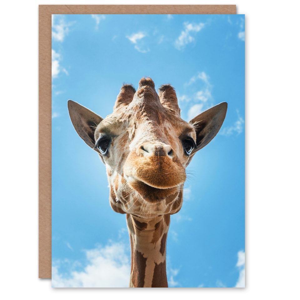 image 1 of Carol M Highsmith Art Card Giraffe Head Up Close Look