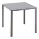 image 1 of HOMCOM Modern Square Dining Table with Tempered Glass Top Metal Legs for Kitchen