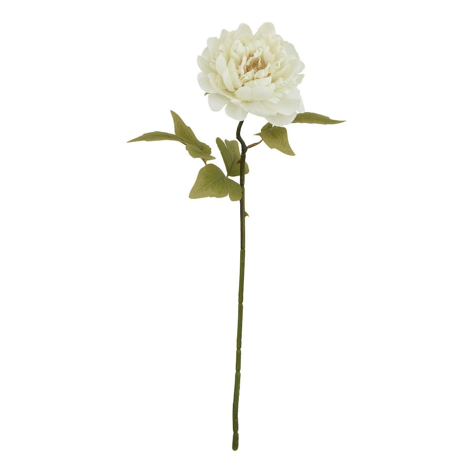 image 1 of Hill Interiors The Natural Garden Collection Peony Artificial Flower - White - 52cm