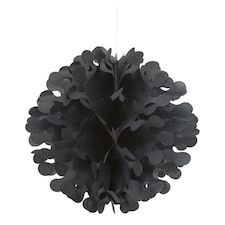 Unique Party Tissue Paper Flutter Hanging Decoration - Black - One Size