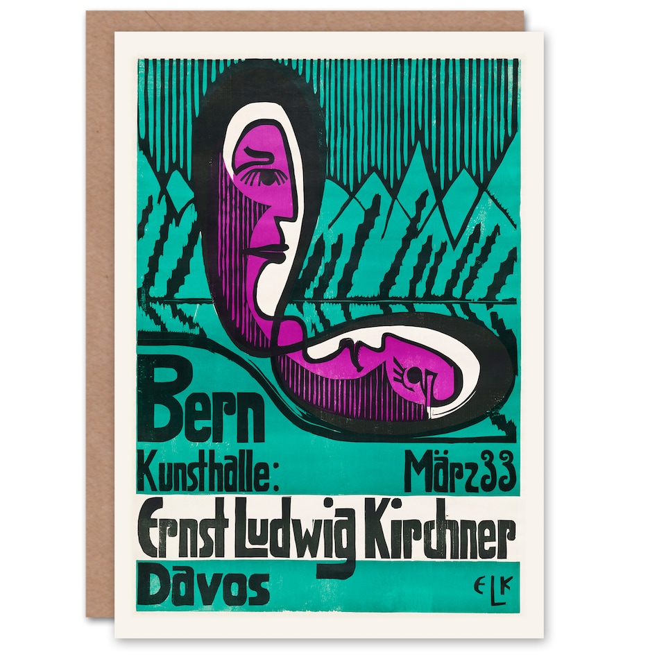 image 1 of Ernst Ludwig Kirchner Art Card Retrospective Exhibition Poster