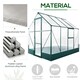 image 3 of Outsunny Walk-in Greenhouse Garden Polycarbonate Aluminium w/ Window