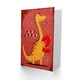 image 2 of Spiky Yellow Red Dinosaur Cartoon Cute 2nd 2 Year Old Child Kids Birthday Card