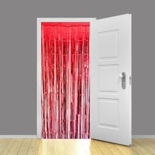 Red Foil Door Curtain Backdrop 92cm x 244cm - Pack of 25