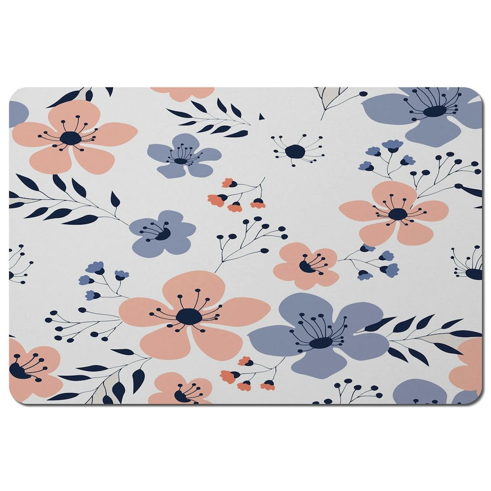 image 1 of Pink & Blue Flowers (Placemat)
