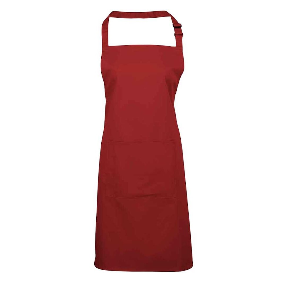 image 1 of Premier Unisex Adult Colours Pocket Full Apron | Red | Red | One Size | 1