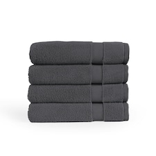 100% Cotton Charcoal Hand Towels (Pack of 4) Black | Charcoal | Hand towel