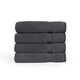 image 1 of 100% Cotton Charcoal Hand Towels (Pack of 4) Black | Charcoal | Hand towel