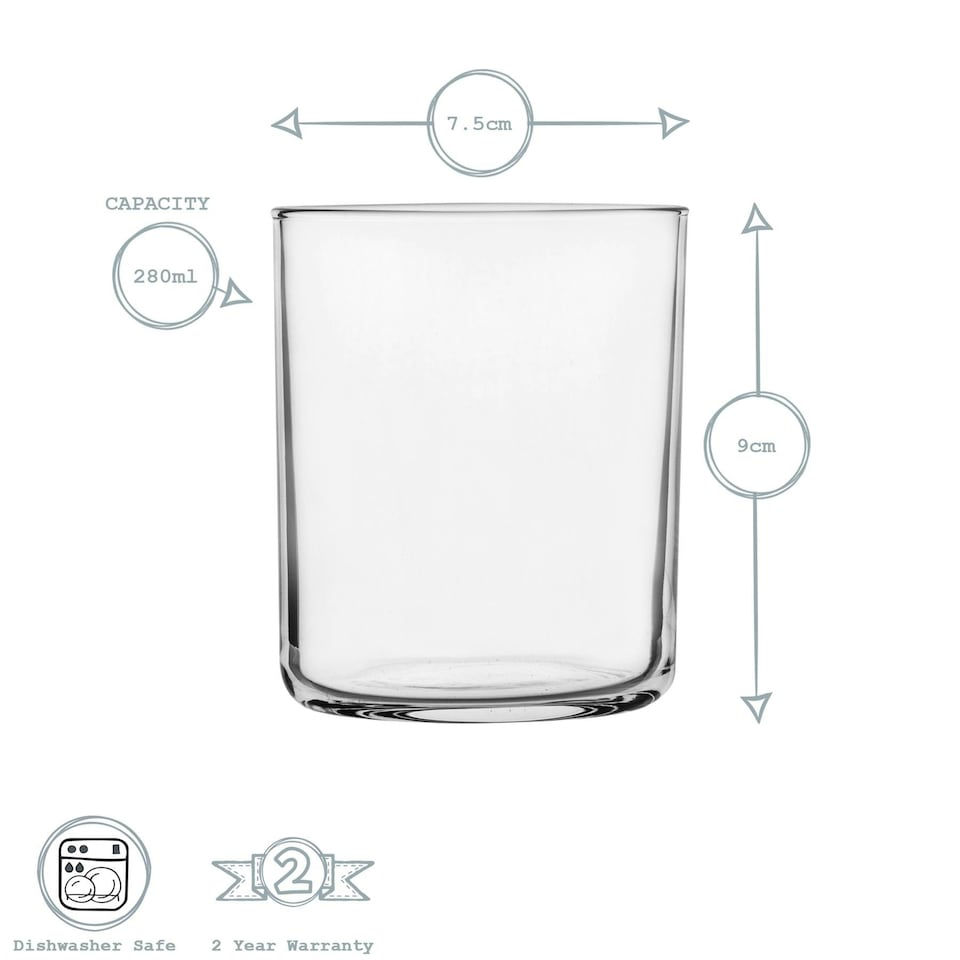 image 1 of Bormioli Rocco Aere Water Glasses - 280ml - Pack of 4 Clear