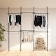 image 4 of House of Home Telescopic Clothes Rail Triple Wardrobe Hanging Rack Adjustable Storage Black | Black | Not provided