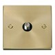 image 1 of SE HOME Satin / Brushed Brass Satellite Socket 1 Gang Black | Satin Brass