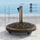 image 7 of Outsunny 21kg Resin Garden Parasol Base Umbrella Stand with Wheels