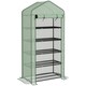 image 6 of Outsunny Widened Mini Greenhouse 5 Tier Green House, 193H x 90W x 49Dcm, Green