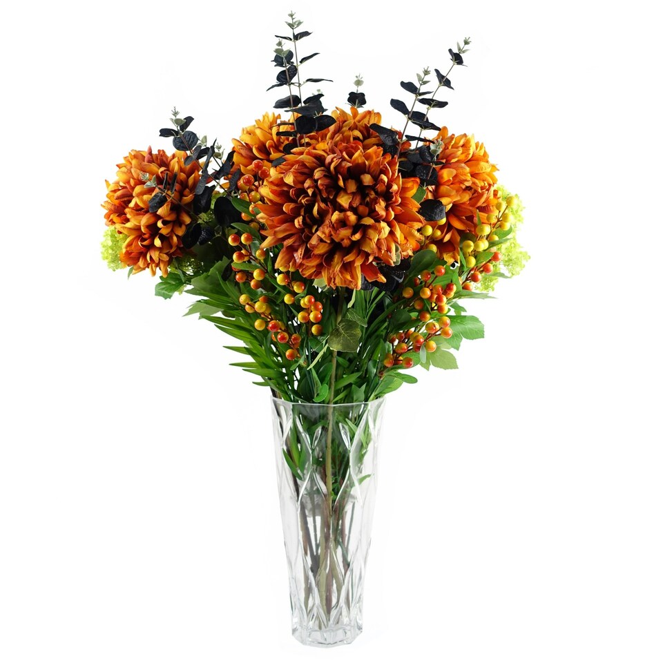 image 1 of 70cm Artificial Orange Berry Spray