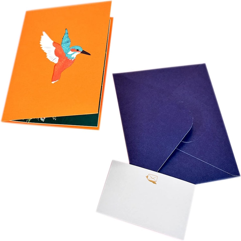 image 1 of Hummingbird Harmony Pop-Up Greeting Card