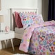 image 3 of OHS Positive Vibes Printed Duvet Cover Set - Multi Multi | Pink/Purple | Single