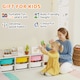 image 4 of AIYAPLAY 2 Tiers Toy Storage Organiser with 6 Plastic Bins, Low Height