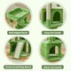 image 4 of Yaheetech 92 cm Cat Tower with Double Condos Green