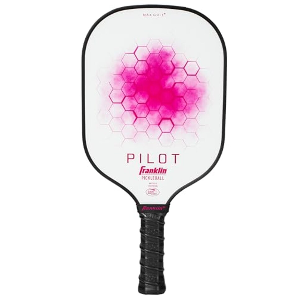 image 1 of Franklin Sports Pickleball Paddle - Pilot Polypropylene Core Racket - Official USA Pickleball (Usapa) Approved Paddle - Lightweight Pro Racket - Pink - 10mm Thick Core
