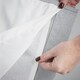 image 5 of Velvet Chenille Thermal Fleece Lined Single Pencil Pleat Taped Top Door Curtain - 137cm x 213cm - Silver