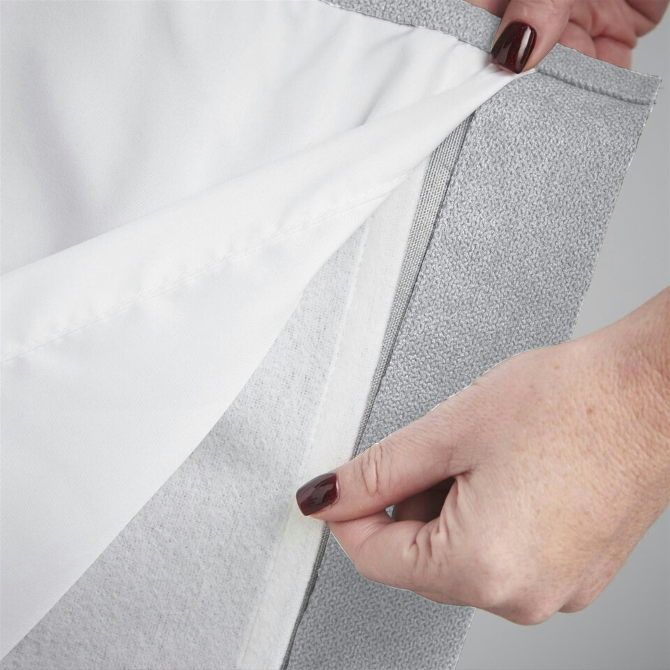 image 1 of Velvet Chenille Thermal Fleece Lined Single Pencil Pleat Taped Top Door Curtain - 137cm x 213cm - Silver