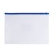 image 1 of Pack of 12 A6 Clear Zippy Bags with Blue Zip