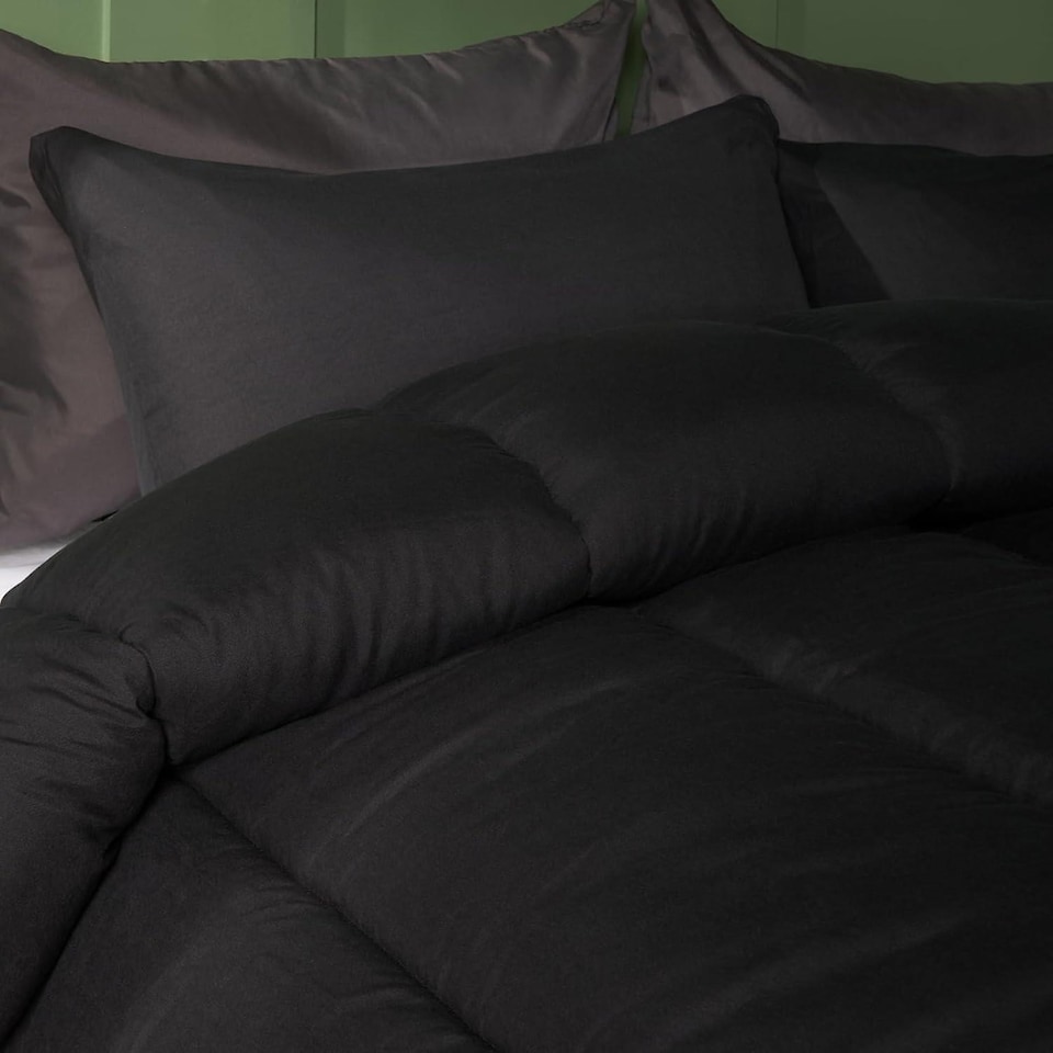 image 1 of OHS Plain 10.5 TOG Coverless Duvet with Pillowcase Bedding Set
