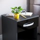 image 4 of Vida Designs Hulio 1 Drawer Bedside Chest High Gloss Cabinet Table Nightstand, Black