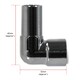 image 2 of SPARES2GO 15mm x 10mm Pushfit Radiator Valve Chrome Reducing Elbow Stem Compression (Pack of 4)