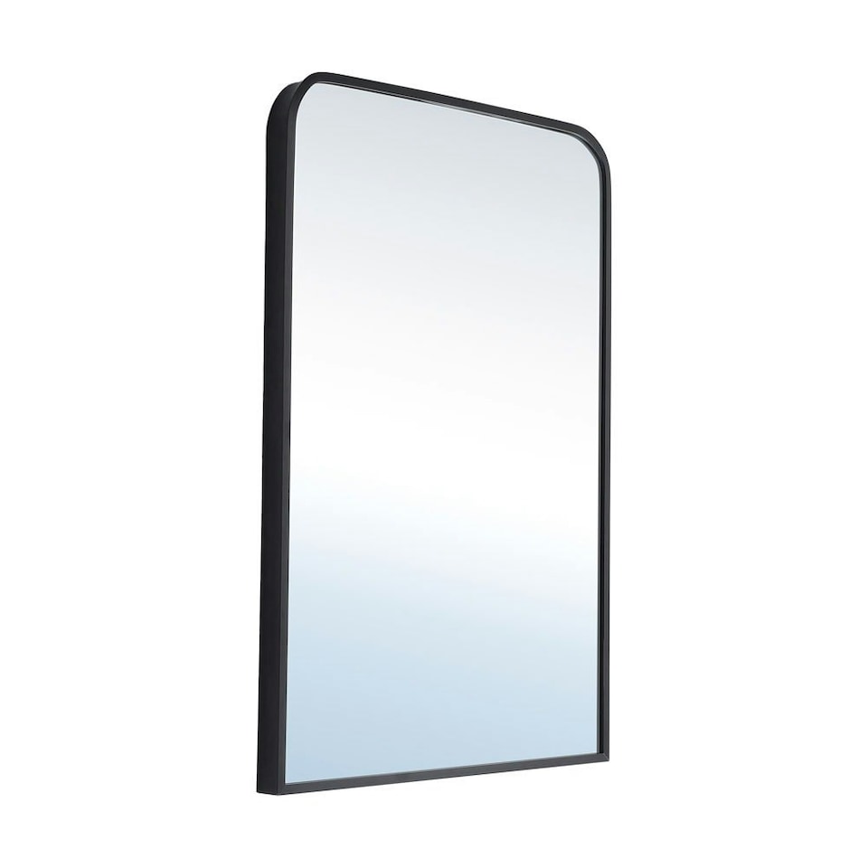 image 1 of Living and Home Contemporary Arched Wall Mirror - Black - 40*50cm