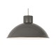 image 3 of Set of 2 Domed - Grey Easy Fit Metal Pendant Shades Grey