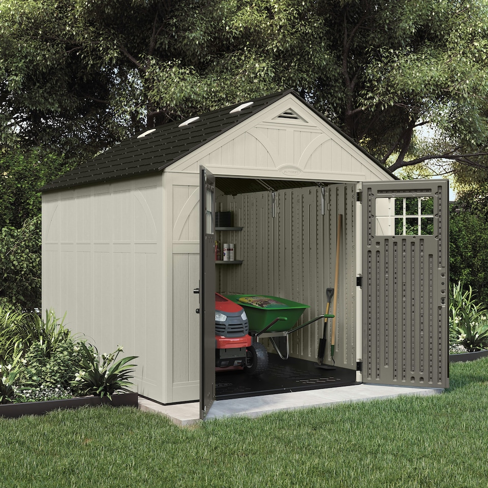 image 1 of Suncast Tremont Shed 8x10 Cream