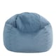 image 7 of Kids Kingston Velvet Bean Bag Chair Mineral Blue Childrens Bean Bags | Blue | Mineral Blue | 1