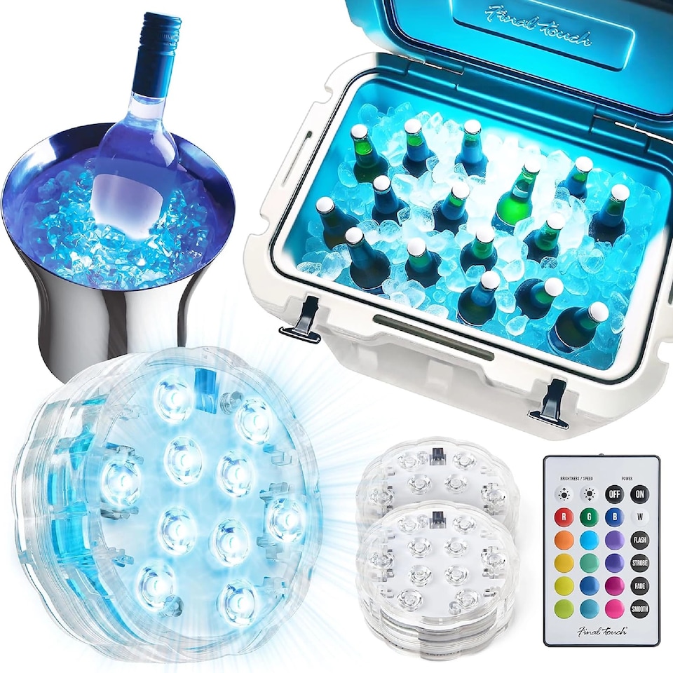 image 1 of Set of 4 Final Touch Ice Bucket & Cooler LED Lights